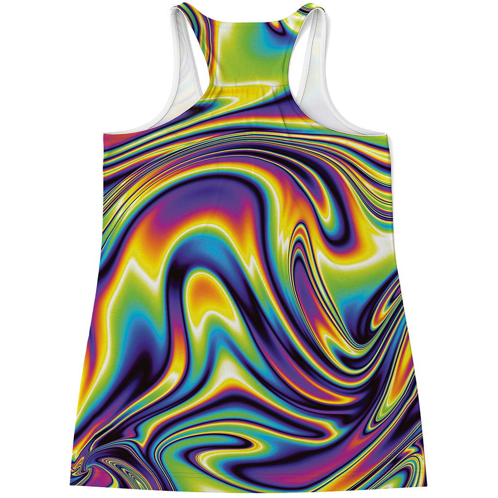 Psychedelic Gradient Print Women's Racerback Tank Top