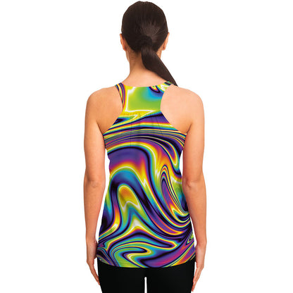 Psychedelic Gradient Print Women's Racerback Tank Top