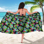 Psychedelic Hawaiian Flower Print Beach Sarong Wrap
