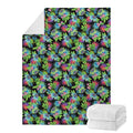 Psychedelic Hawaiian Flower Print Blanket