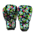 Psychedelic Hawaiian Flower Print Boxing Gloves