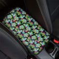 Psychedelic Hawaiian Flower Print Car Center Console Cover