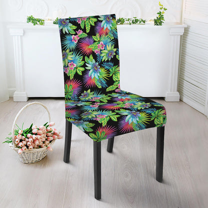 Psychedelic Hawaiian Flower Print Dining Chair Slipcover