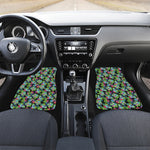 Psychedelic Hawaiian Flower Print Front and Back Car Floor Mats