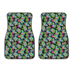 Psychedelic Hawaiian Flower Print Front Car Floor Mats