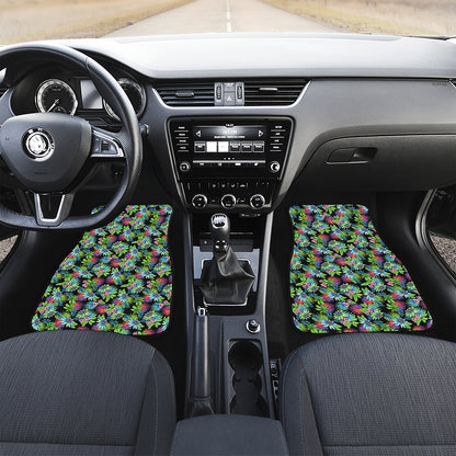 Psychedelic Hawaiian Flower Print Front Car Floor Mats
