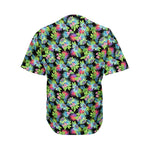 Psychedelic Hawaiian Flower Print Men's Baseball Jersey