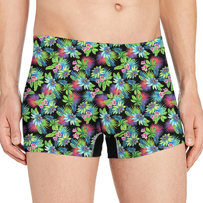 Psychedelic Hawaiian Flower Print Men's Boxer Briefs
