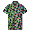 Psychedelic Hawaiian Flower Print Men's Short Sleeve Shirt