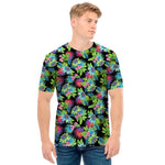 Psychedelic Hawaiian Flower Print Men's T-Shirt