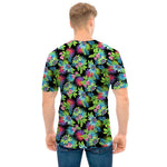 Psychedelic Hawaiian Flower Print Men's T-Shirt