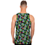 Psychedelic Hawaiian Flower Print Men's Tank Top