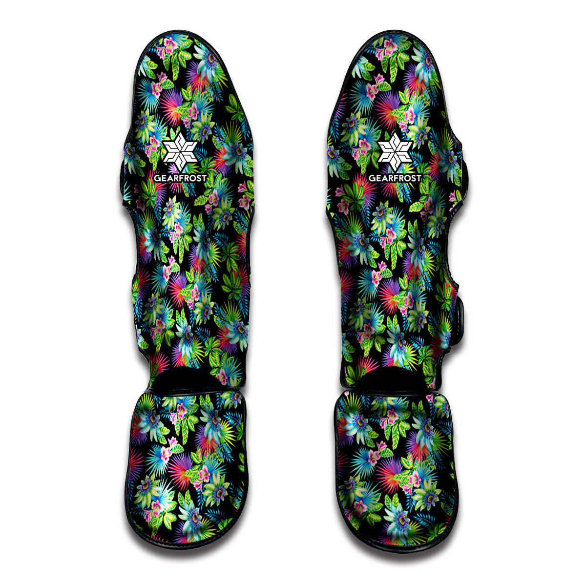 Psychedelic Hawaiian Flower Print Muay Thai Shin Guard