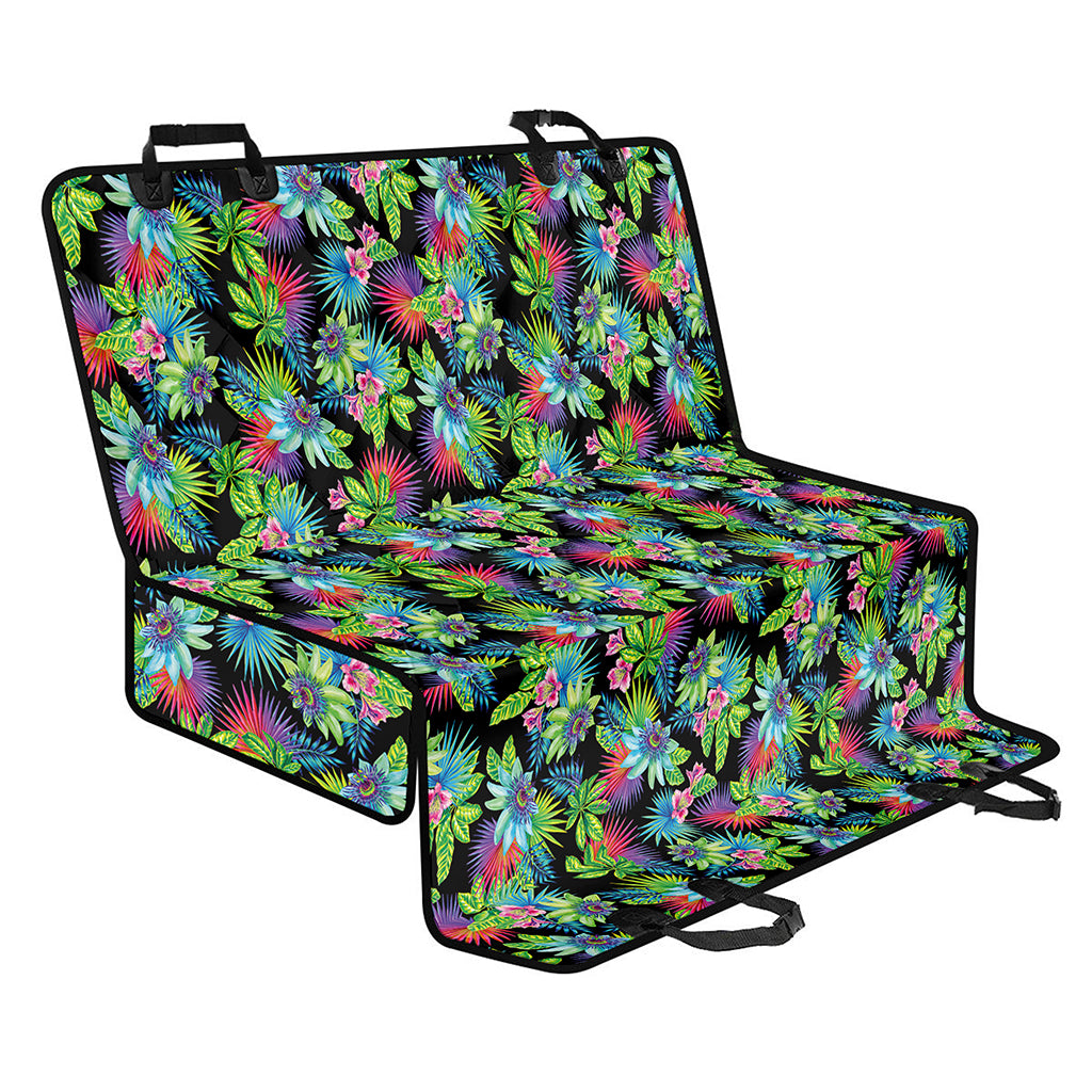 Psychedelic Hawaiian Flower Print Pet Car Back Seat Cover