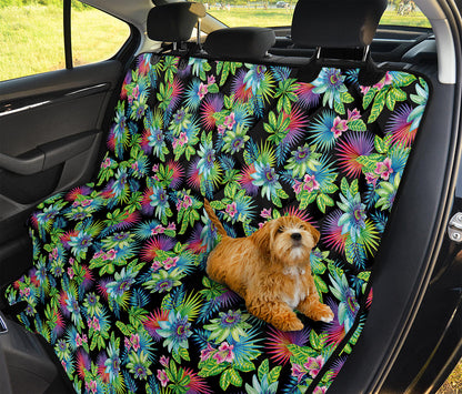Psychedelic Hawaiian Flower Print Pet Car Back Seat Cover