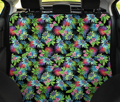 Psychedelic Hawaiian Flower Print Pet Car Back Seat Cover