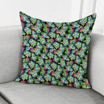 Psychedelic Hawaiian Flower Print Pillow Cover
