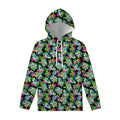 Psychedelic Hawaiian Flower Print Pullover Hoodie
