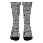 Psychedelic Heart Pattern Print Crew Socks