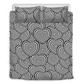 Psychedelic Heart Pattern Print Duvet Cover Bedding Set