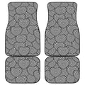 Psychedelic Heart Pattern Print Front and Back Car Floor Mats