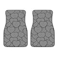 Psychedelic Heart Pattern Print Front Car Floor Mats
