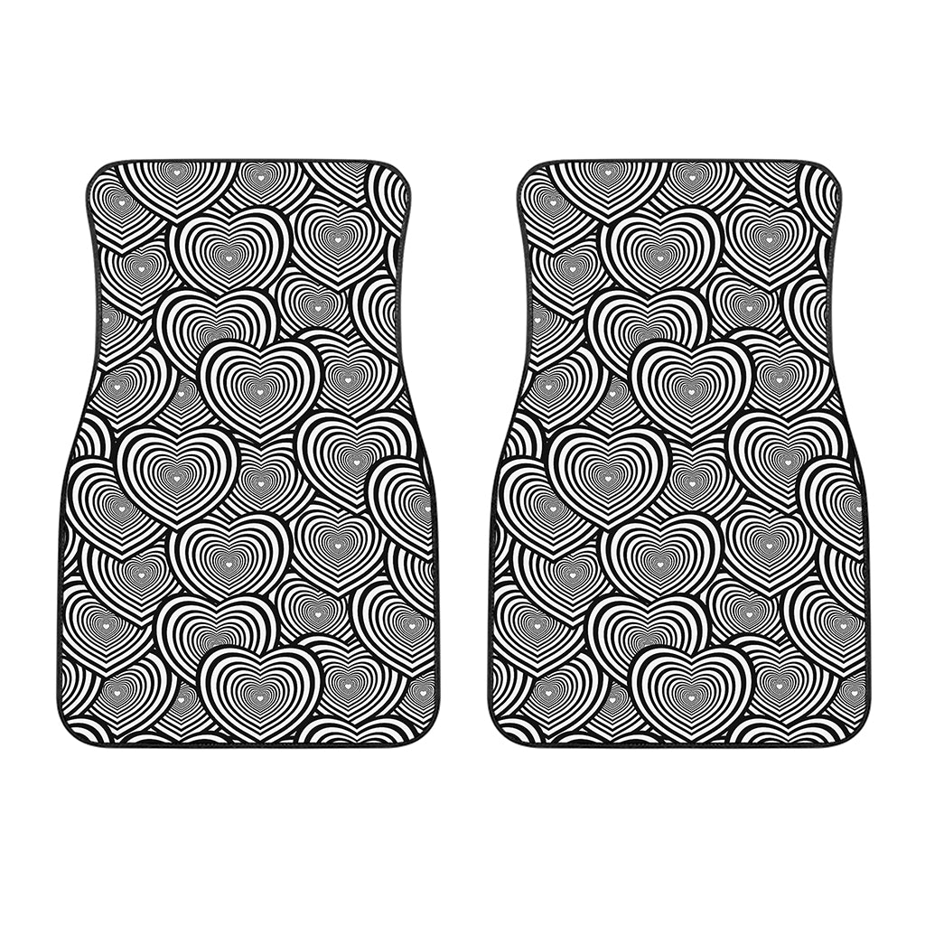 Psychedelic Heart Pattern Print Front Car Floor Mats
