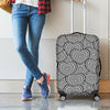 Psychedelic Heart Pattern Print Luggage Cover