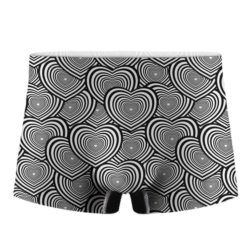 Psychedelic Heart Pattern Print Men's Boxer Briefs