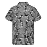 Psychedelic Heart Pattern Print Men's Short Sleeve Shirt