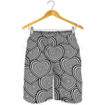 Psychedelic Heart Pattern Print Men's Shorts