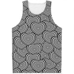 Psychedelic Heart Pattern Print Men's Tank Top