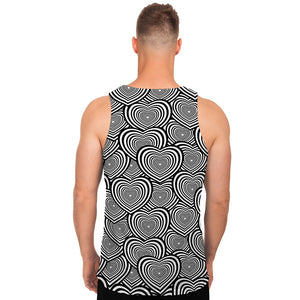 Psychedelic Heart Pattern Print Men's Tank Top