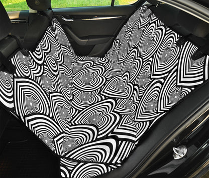 Psychedelic Heart Pattern Print Pet Car Back Seat Cover
