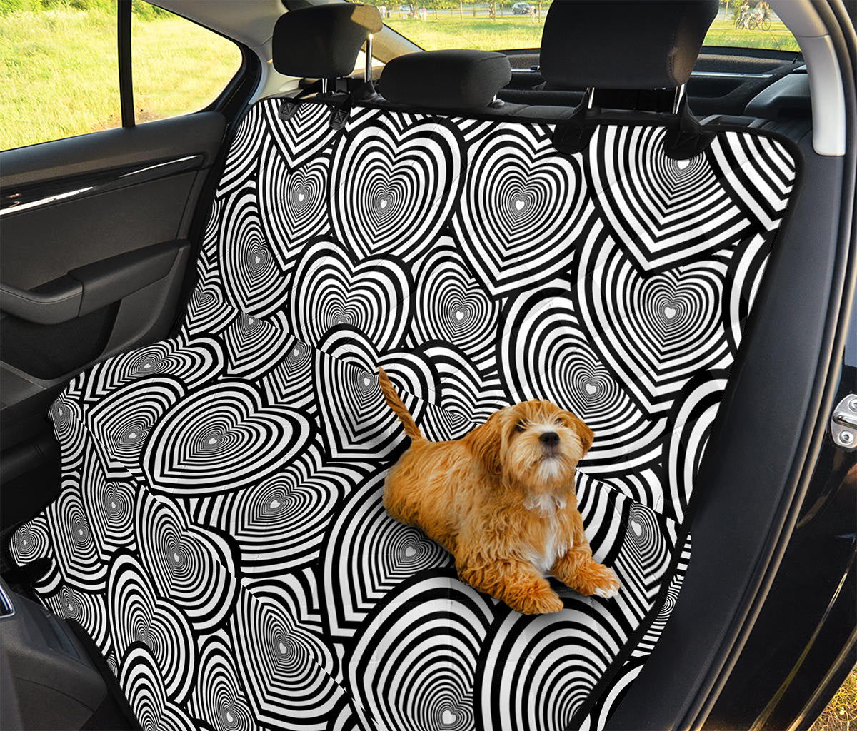 Psychedelic Heart Pattern Print Pet Car Back Seat Cover