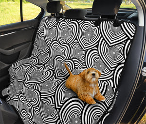 Psychedelic Heart Pattern Print Pet Car Back Seat Cover