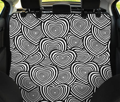 Psychedelic Heart Pattern Print Pet Car Back Seat Cover