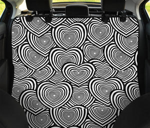 Psychedelic Heart Pattern Print Pet Car Back Seat Cover