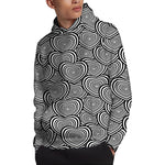 Psychedelic Heart Pattern Print Pullover Hoodie