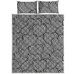 Psychedelic Heart Pattern Print Quilt Bed Set
