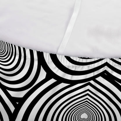 Psychedelic Heart Pattern Print Sofa Cover