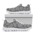 Psychedelic Heart Pattern Print White Running Shoes