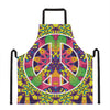 Psychedelic Hippie Peace Sign Print Apron