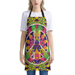 Psychedelic Hippie Peace Sign Print Apron