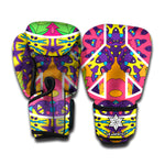 Psychedelic Hippie Peace Sign Print Boxing Gloves