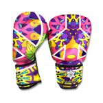 Psychedelic Hippie Peace Sign Print Boxing Gloves