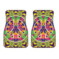 Psychedelic Hippie Peace Sign Print Front Car Floor Mats