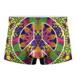Psychedelic Hippie Peace Sign Print Men's Boxer Briefs