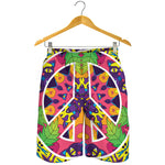 Psychedelic Hippie Peace Sign Print Men's Shorts