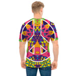 Psychedelic Hippie Peace Sign Print Men's T-Shirt